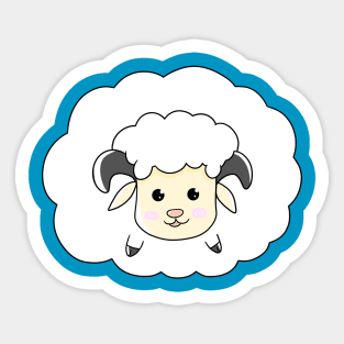 sheep cartoon funny cute Sticker